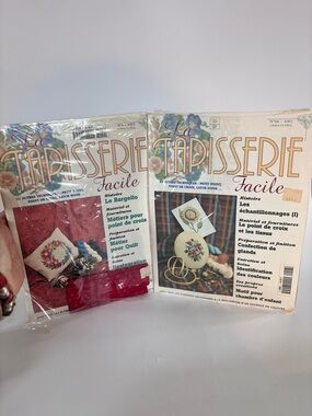 Vintage La Tapisserie Facile Magazines Craft Kit French Needlepoint
